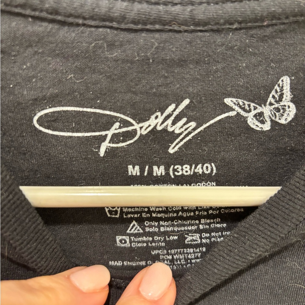 Dolly Parton Nashville Graphic Tee - Black with Pink & White Print - Picture 3 of 4